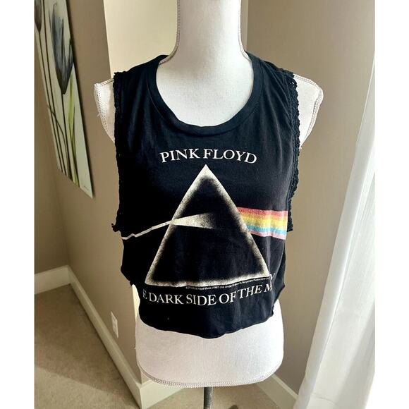 Ladies Pink Floyd black sleeveless concert graphic t-shirt size M - Picture 3 of 4